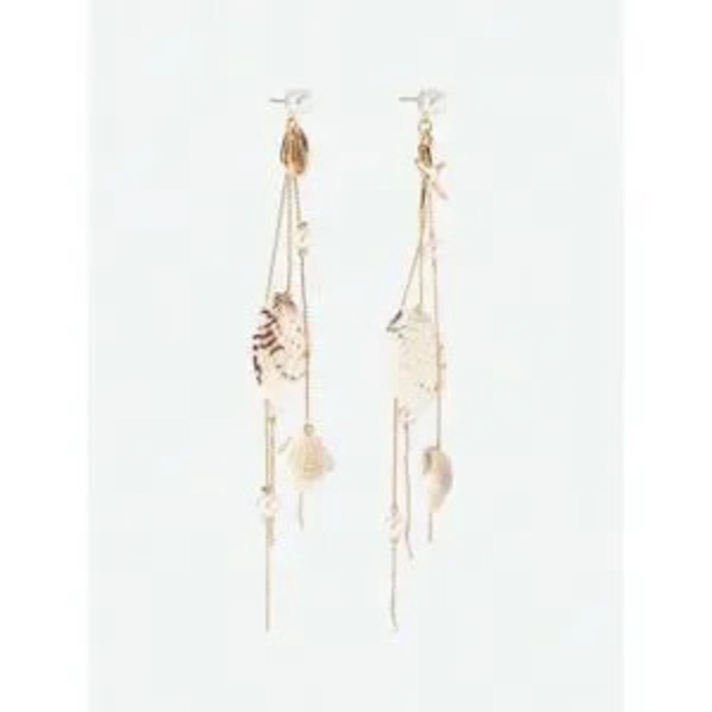 Shell Pearl?Drop Earrings N2045